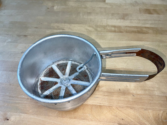 Vintage Aluminium Foley Handheld Squeeze Manual Flour Sifter