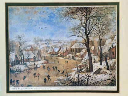 Framed Vintage Reproduction of "Winter Landscape with a Bird Trap" After Pieter Brueghel the Younger