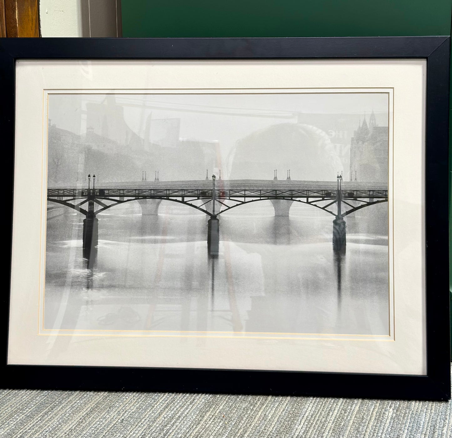 "Pont des Arts, Paris" – Framed Black & White Photography Print by Hampton