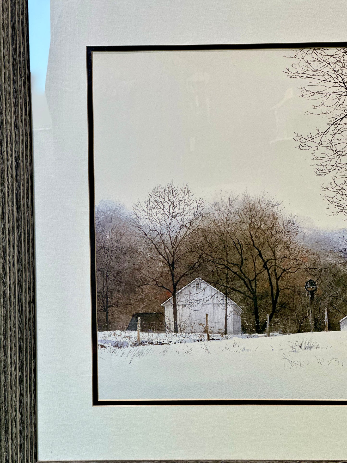Ray Hendershot “Pennsylvania White” – Framed American Country Farm Art Print