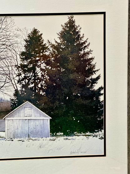 Ray Hendershot “Pennsylvania White” – Framed American Country Farm Art Print