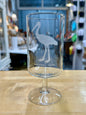 Vintage Etched Georg Jensen Wildlife Glasses – Stemmed Drinking Glasses with Animal Designs