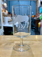 Vintage Etched Georg Jensen Wildlife Glasses – Stemmed Drinking Glasses with Animal Designs