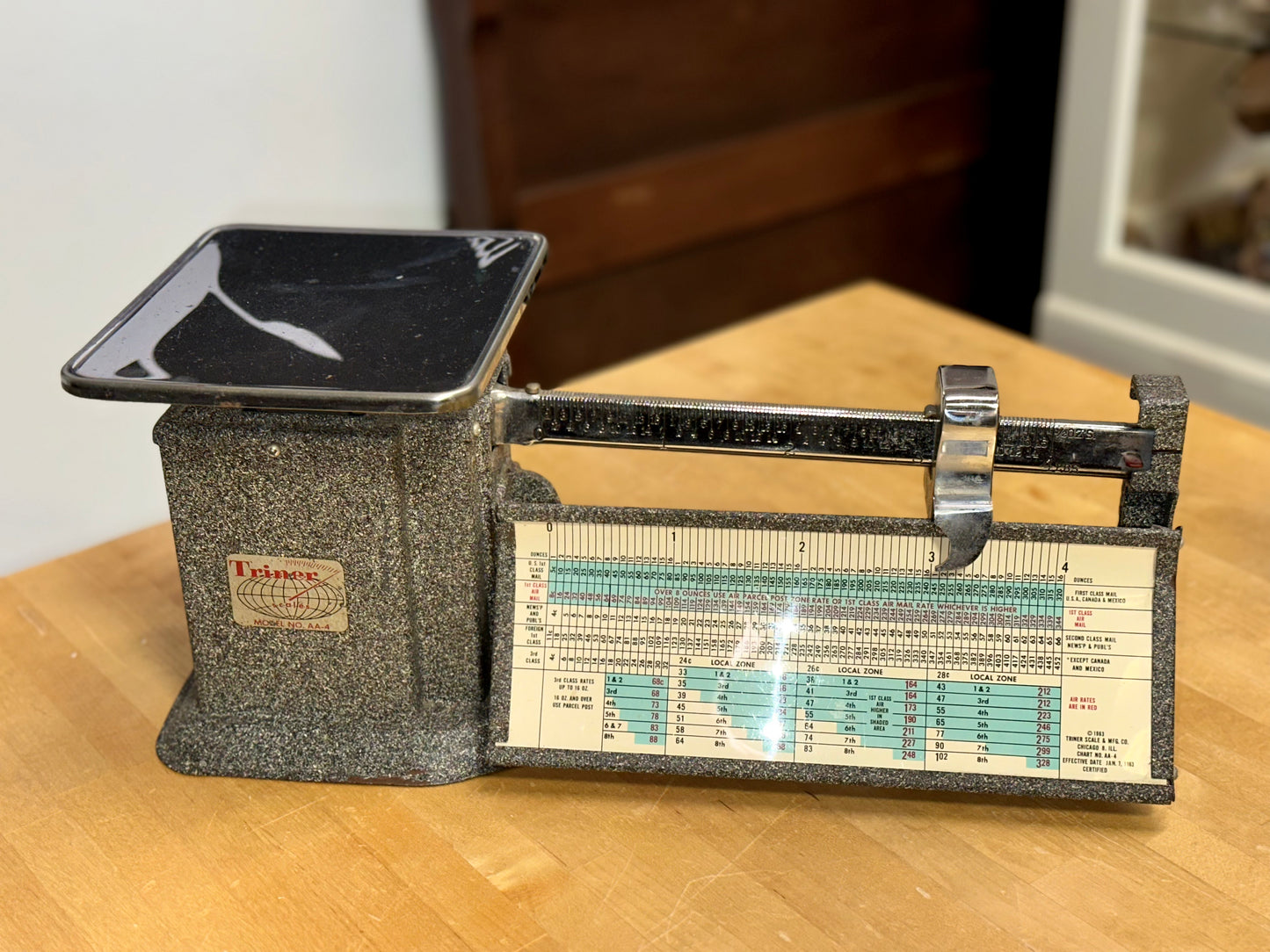 Vintage Triner Air Mail Postal Scale – Mid-20th Century Mechanical Letter Balance
