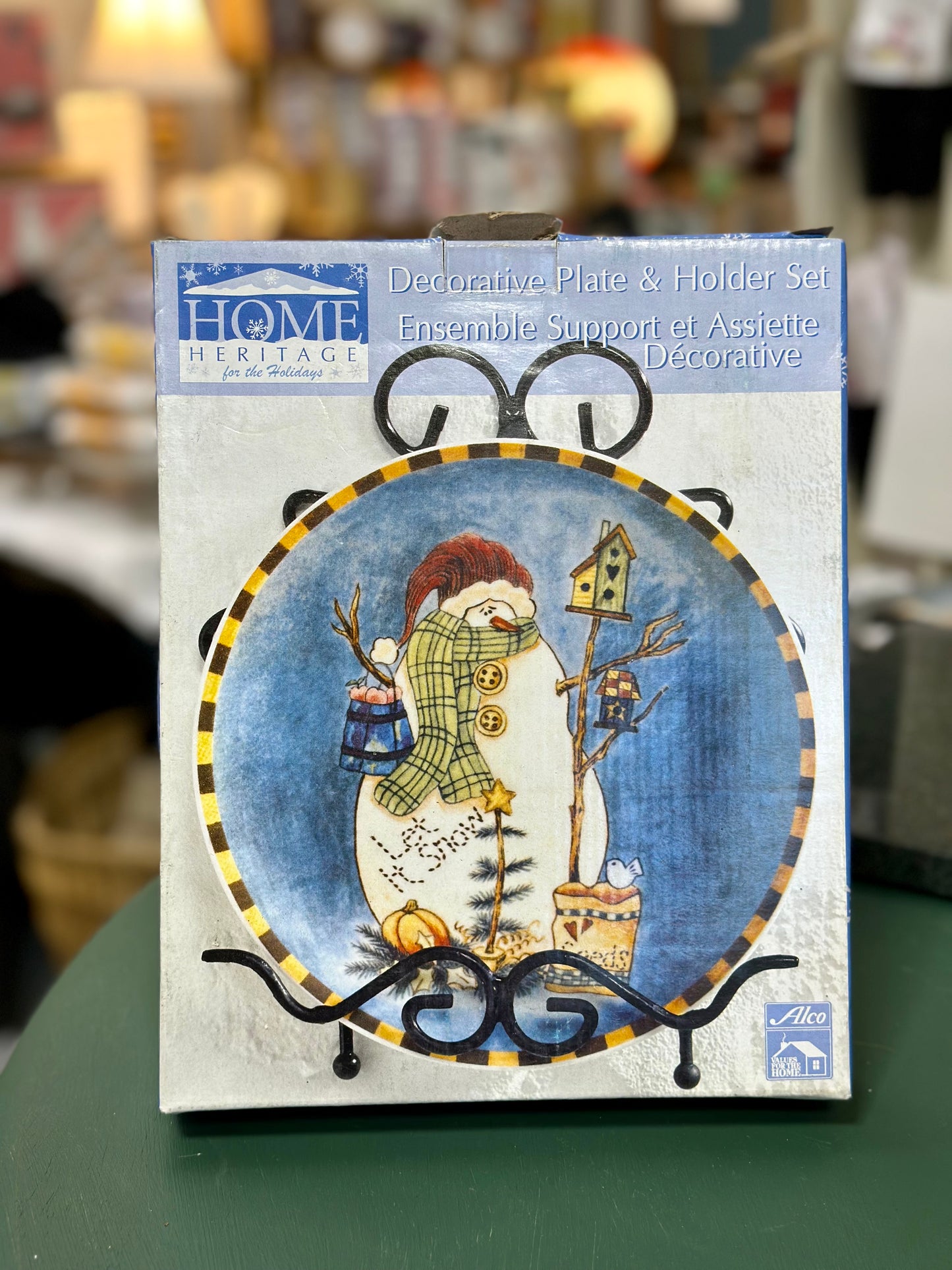 Decorative Ceramic Plate & Holder Holiday Set