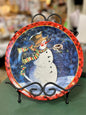Decorative Ceramic Plate & Holder Holiday Set
