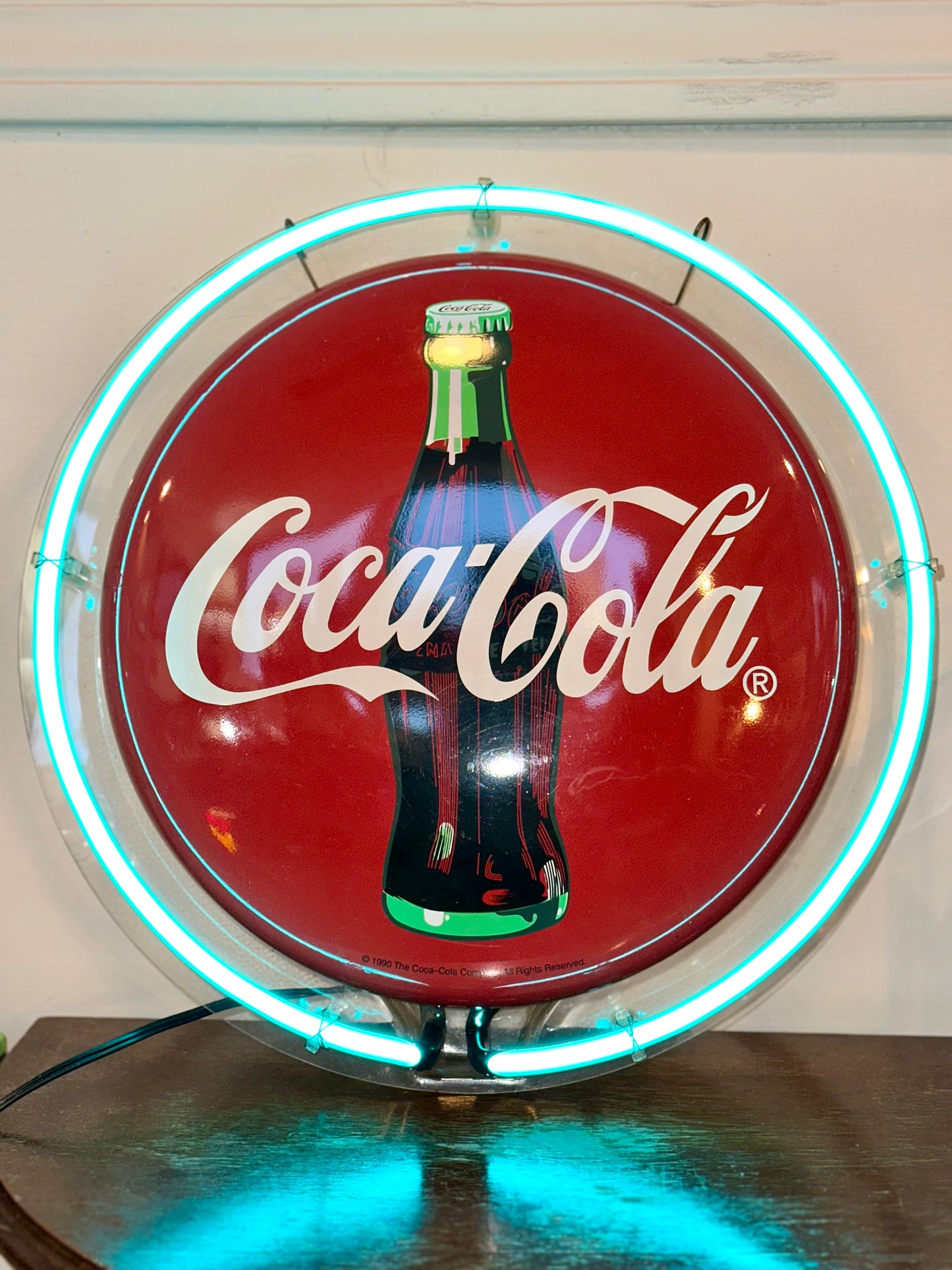 Vintage Coca-Cola Neon Wall Sign – Classic 1998 Light-Up Coke Bottle Display
