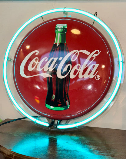Vintage Coca-Cola Neon Wall Sign – Classic 1998 Light-Up Coke Bottle Display