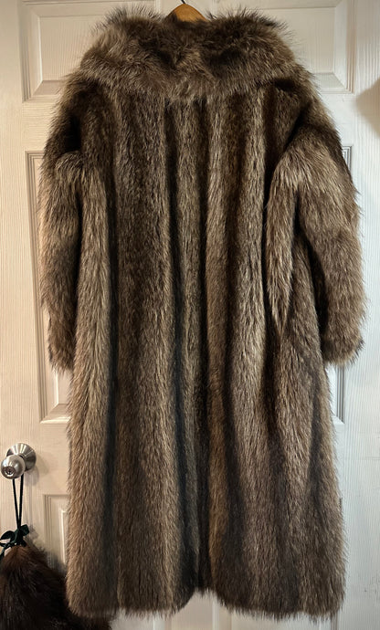 Authentic Vintage Raccoon Fur Coat