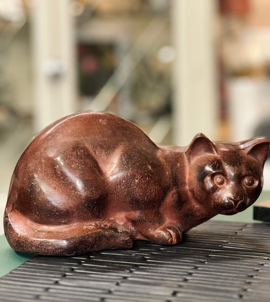 Antique Cast Iron Cat Doorstop – National Foundry, Circa 1920s