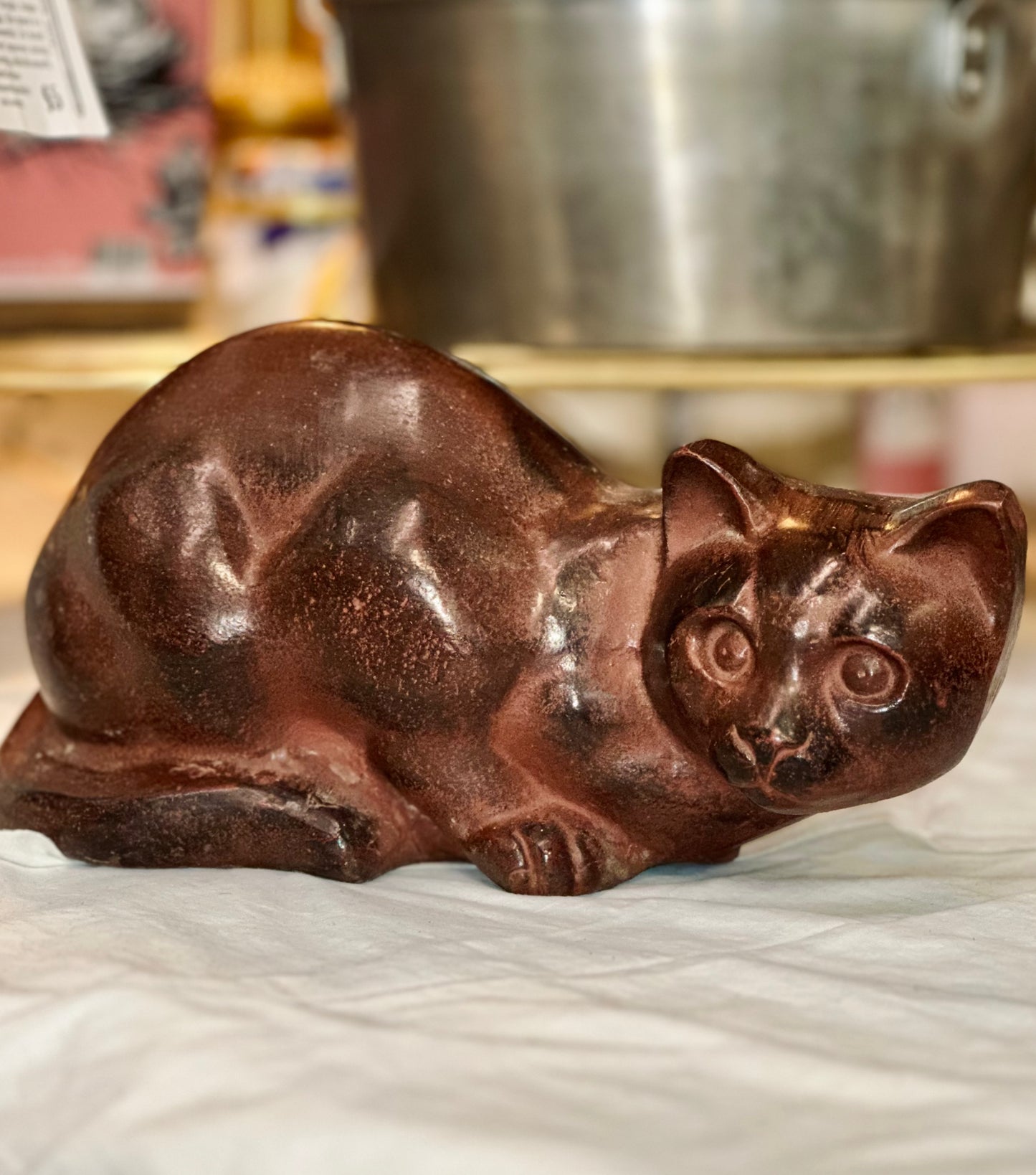 Antique Cast Iron Cat Doorstop – National Foundry, Circa 1920s