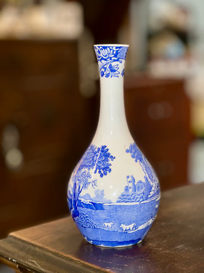 Spode Italian Design Blue & White Porcelain Bud Vase