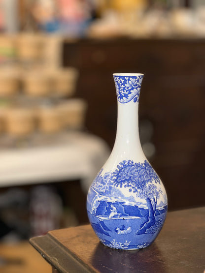 Spode Italian Design Blue & White Porcelain Bud Vase