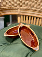Vintage Hull Pottery Brown Drip Casserole Dish