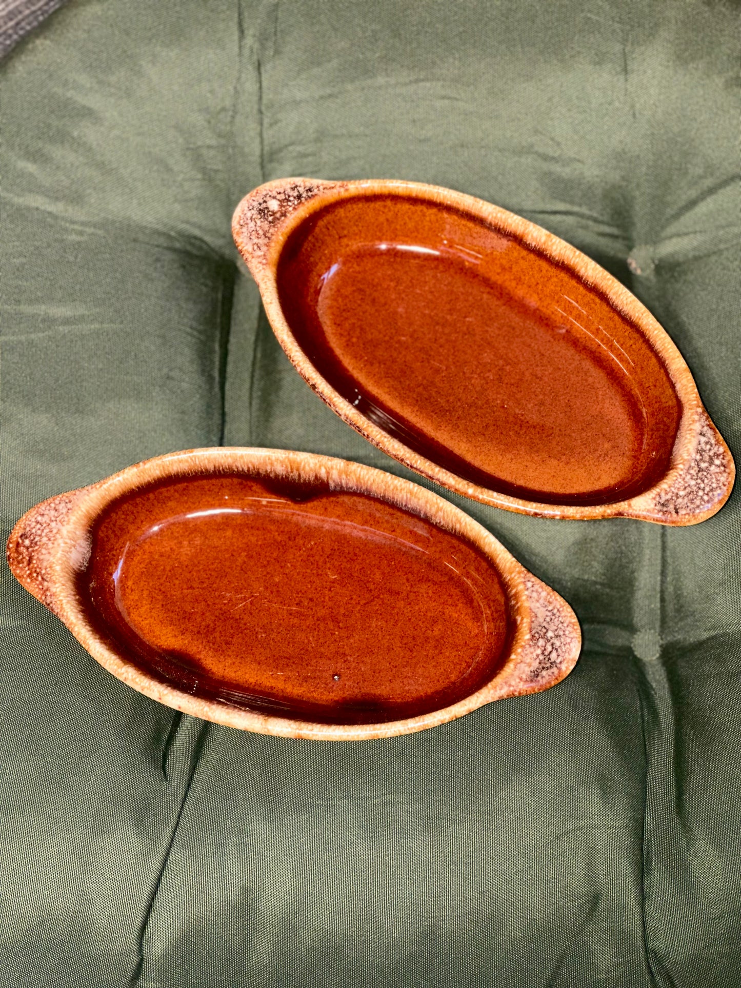 Vintage Hull Pottery Brown Drip Casserole Dish