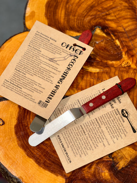 Professional Offset Decorating Spatula - 4" Blade with Wooden Handle