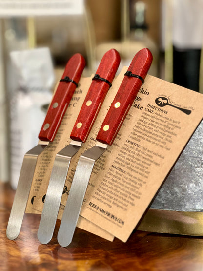Professional Offset Decorating Spatula - 4" Blade with Wooden Handle