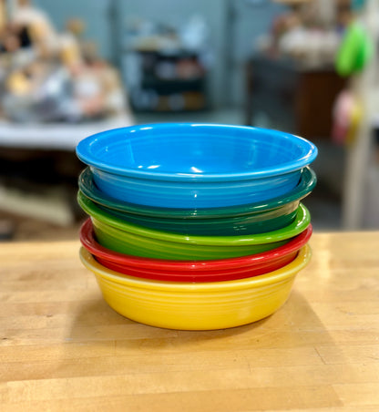 Vintage Multicolor Fiesta-Style Ceramic Plates & Bowls