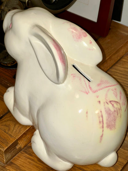 Vintage Ceramic Bunny Money Jar