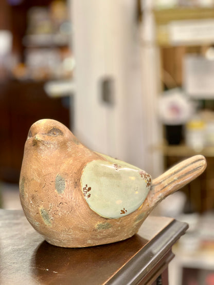 Rustic Vintage Ceramic Bird Figurine