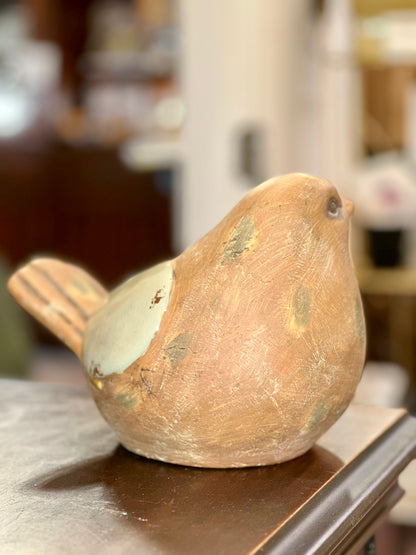 Rustic Vintage Ceramic Bird Figurine