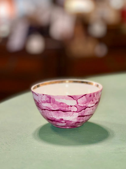 Tułowice Poland tea set marbled glaze sugar bowl