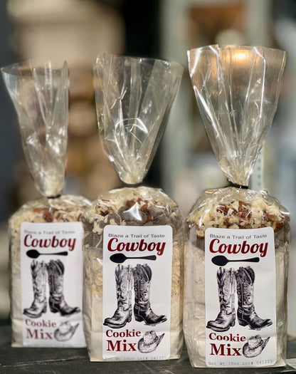 Three packages of Cowboy Cookie Mix 