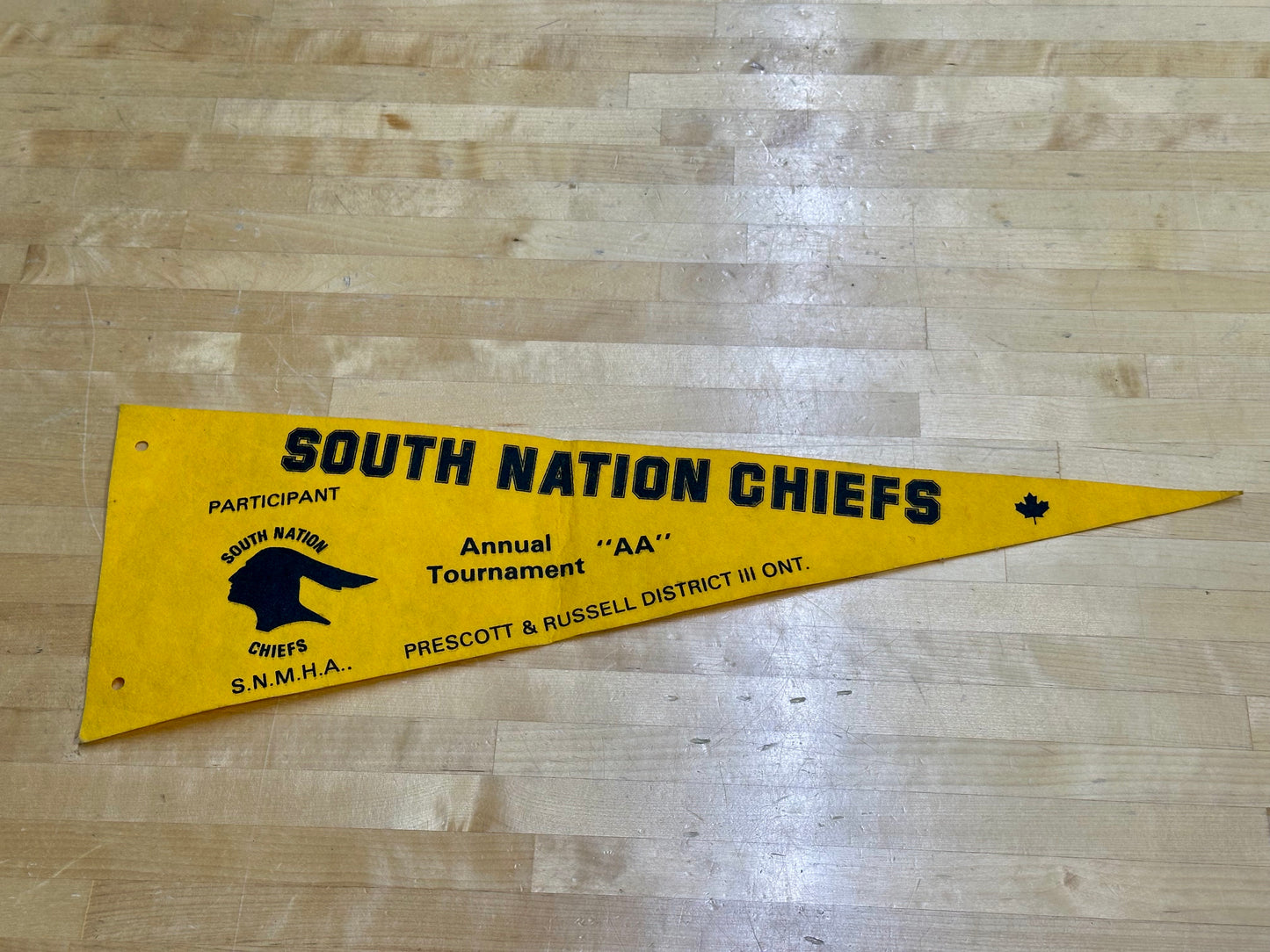 South Nation Chiefs vintage hockey tournament felt pennant