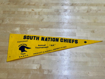 South Nation Chiefs vintage hockey tournament felt pennant