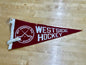 Westside Hockey Association vintage red felt pennant