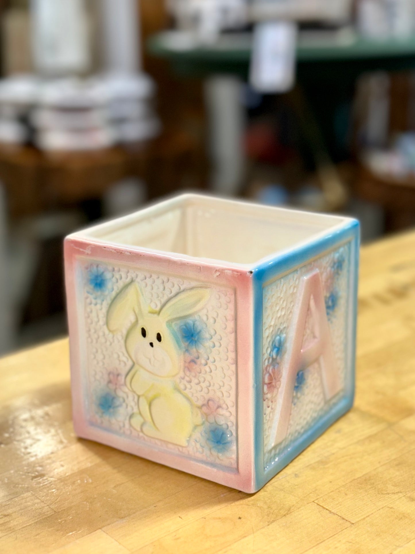 Decorative ABC block planter accessories for baby room 