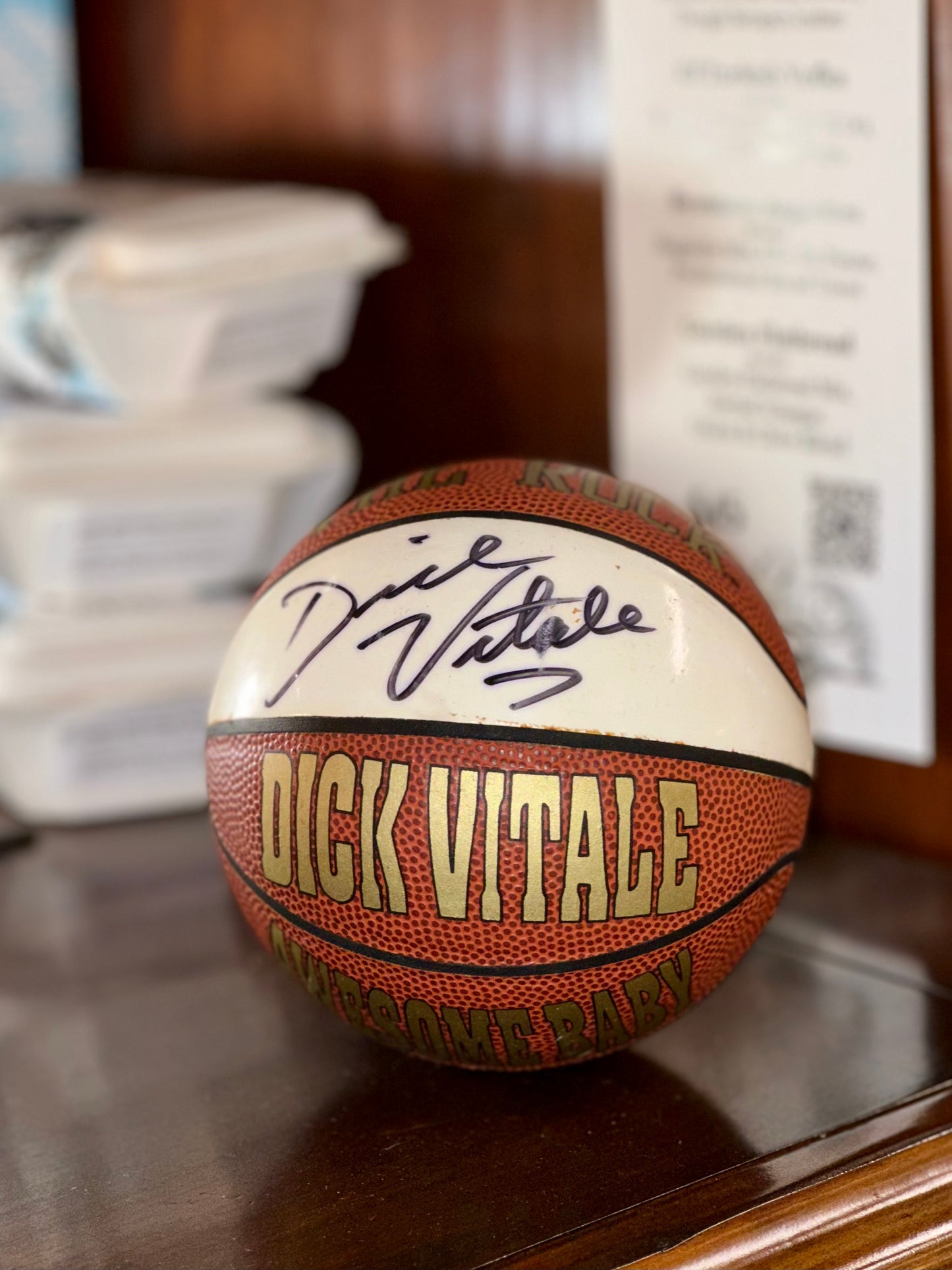 Dick Vitale collectible mini basketball