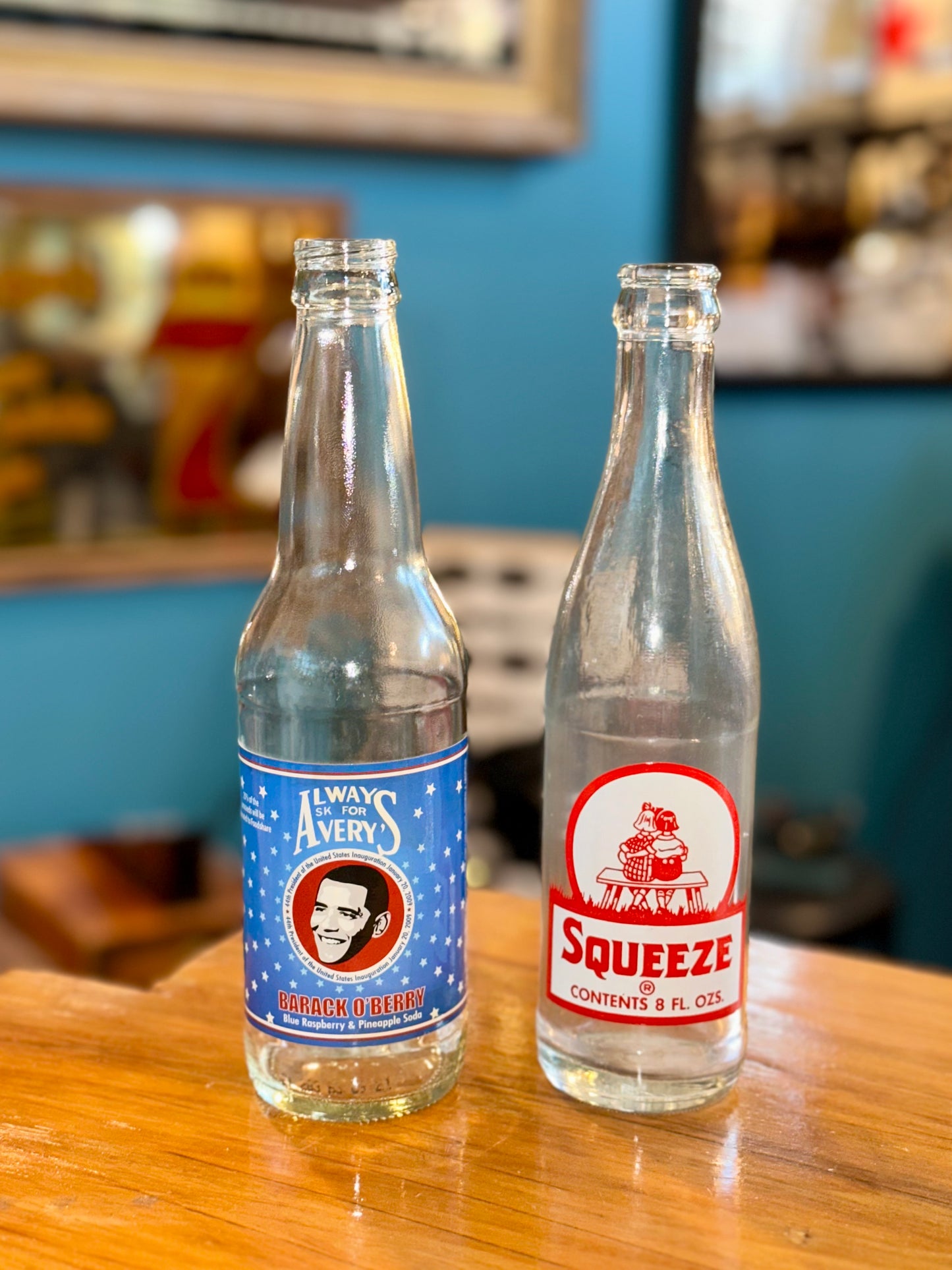 Political & Advertising collectible novelty soda bottles