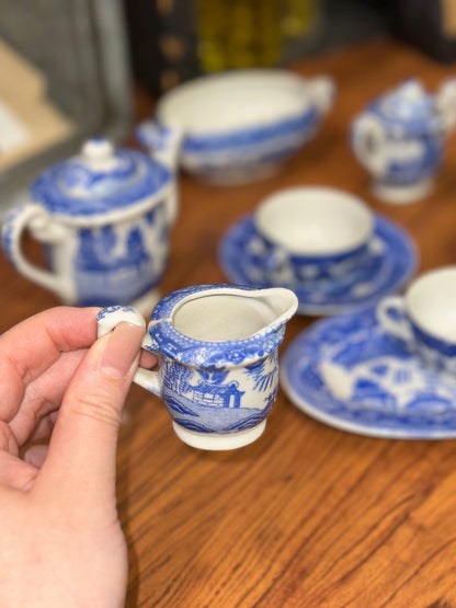 Miniature Blue Willow creamer 