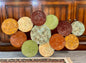 Decorative metal wall hanging with embossed plates
