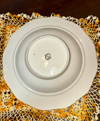 O.&E.G. Royal Austria backstamp on underside of porcelain bowl