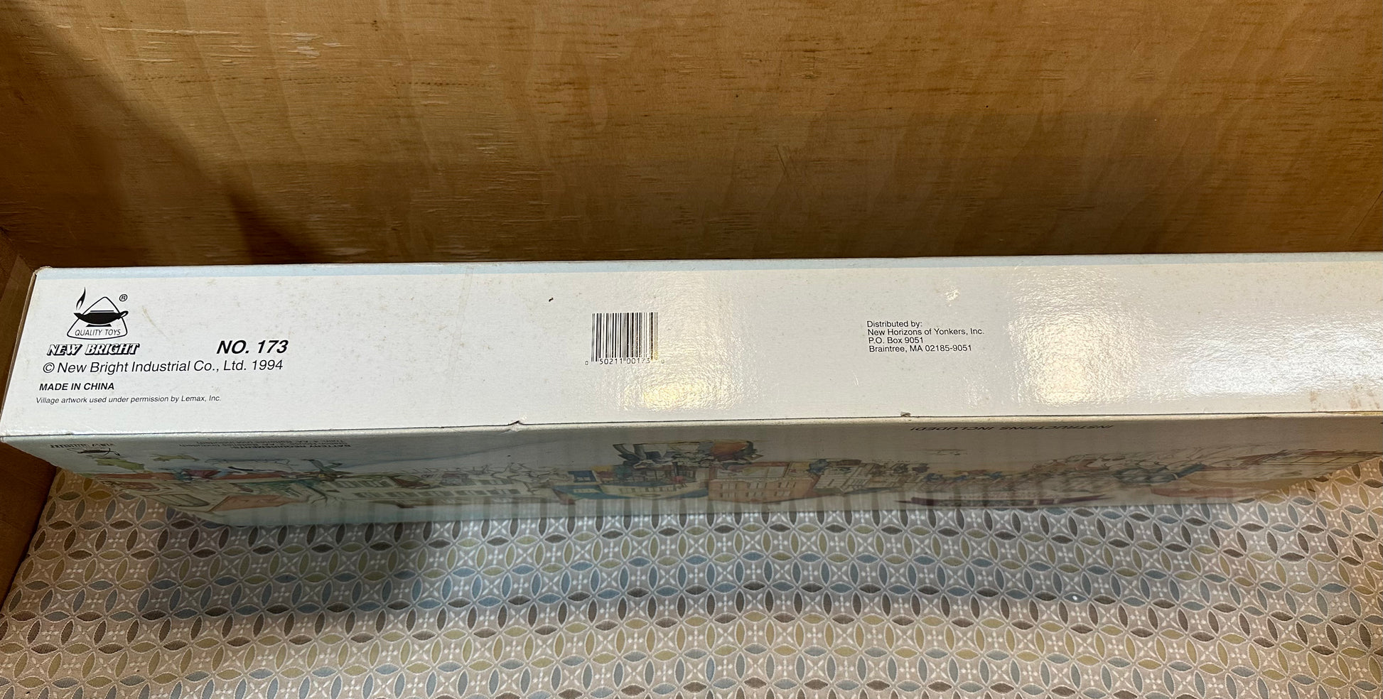 1994 New Bright Christmas Train Model 173 Manufacturer Label