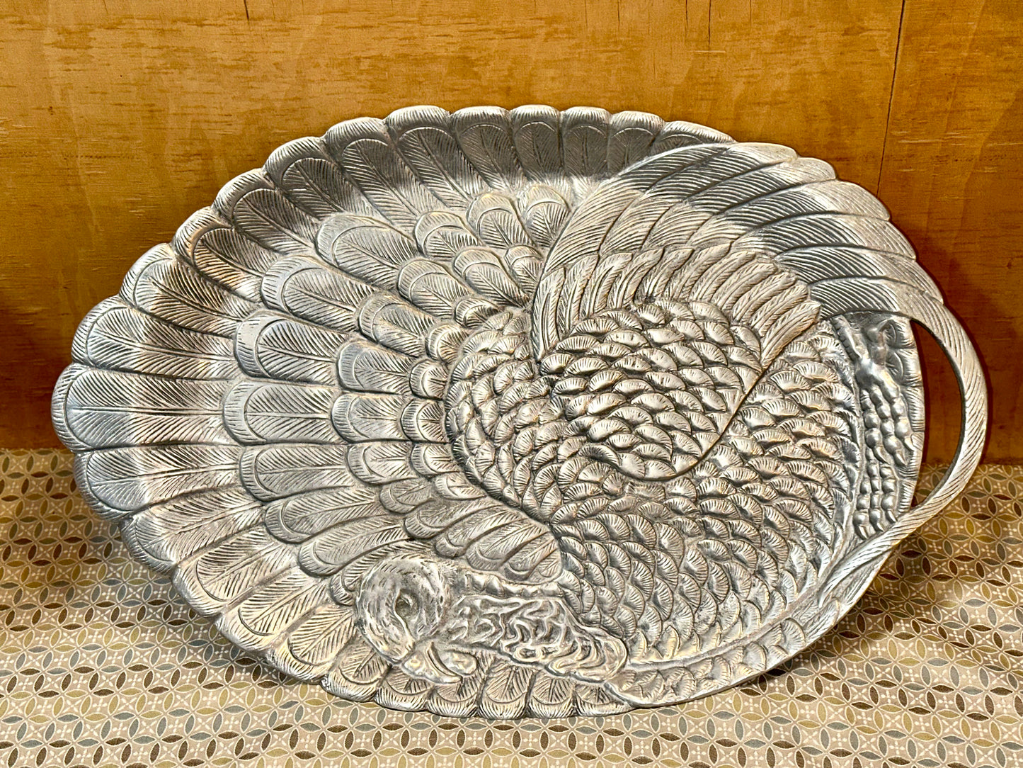 Arthur Court cast aluminum turkey platter