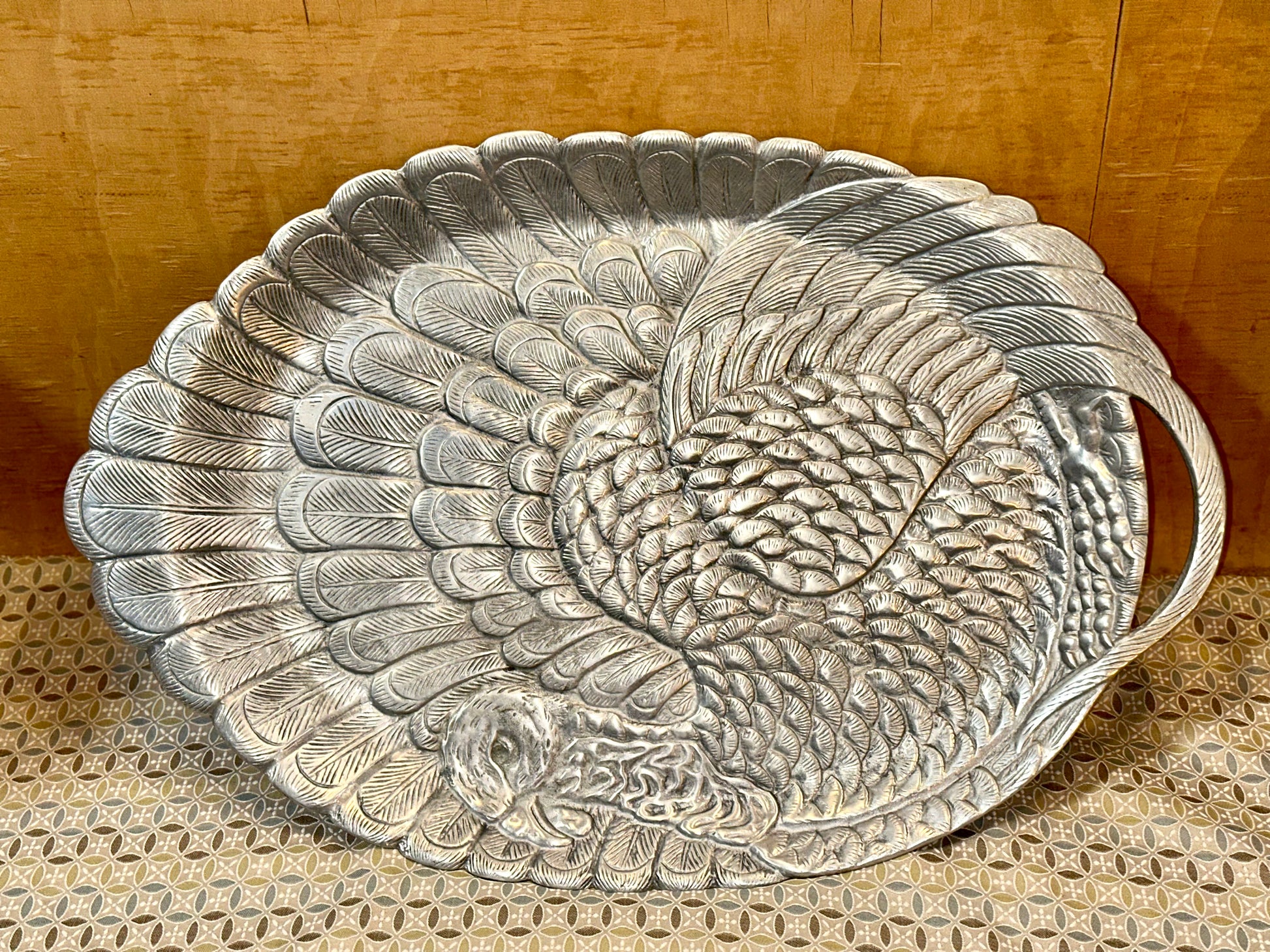 Arthur Court cast aluminum turkey platter