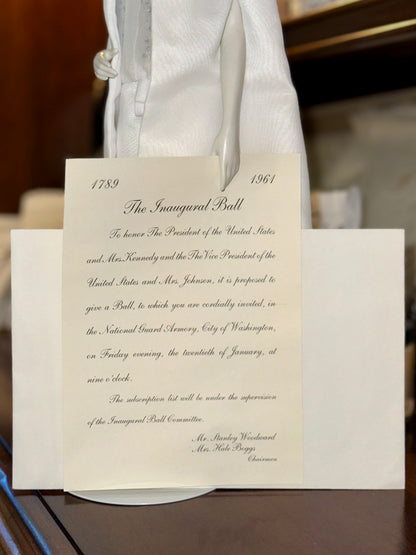 Franklin Mint Jacqueline Kennedy collectible doll invitation letter