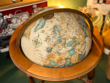 Historical world map globe 