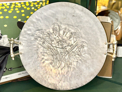 Vintage 1979 Arthur Court aluminum serving tray with wheat design