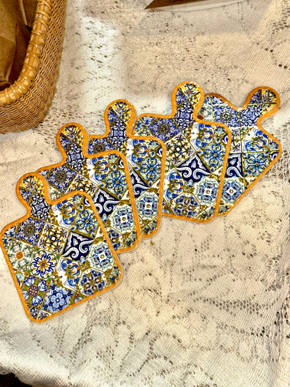 Orange mosaic mini decorative boards