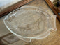 Medium clear glass fish dish 11 inch