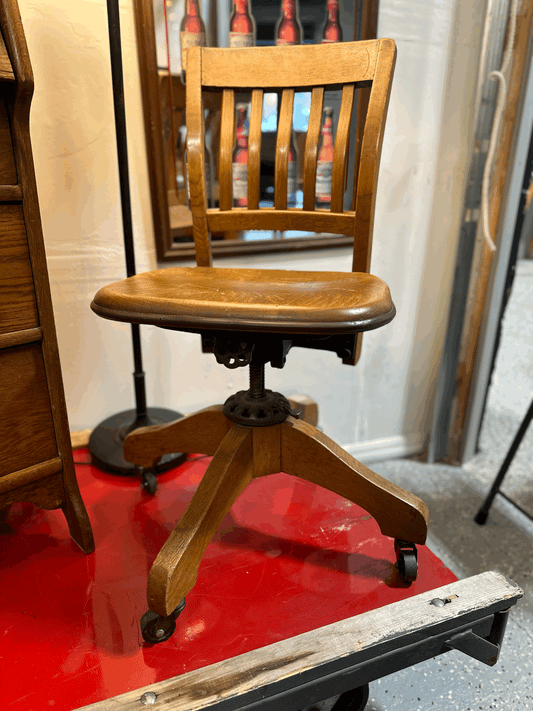 Old School Wooden Office Chair