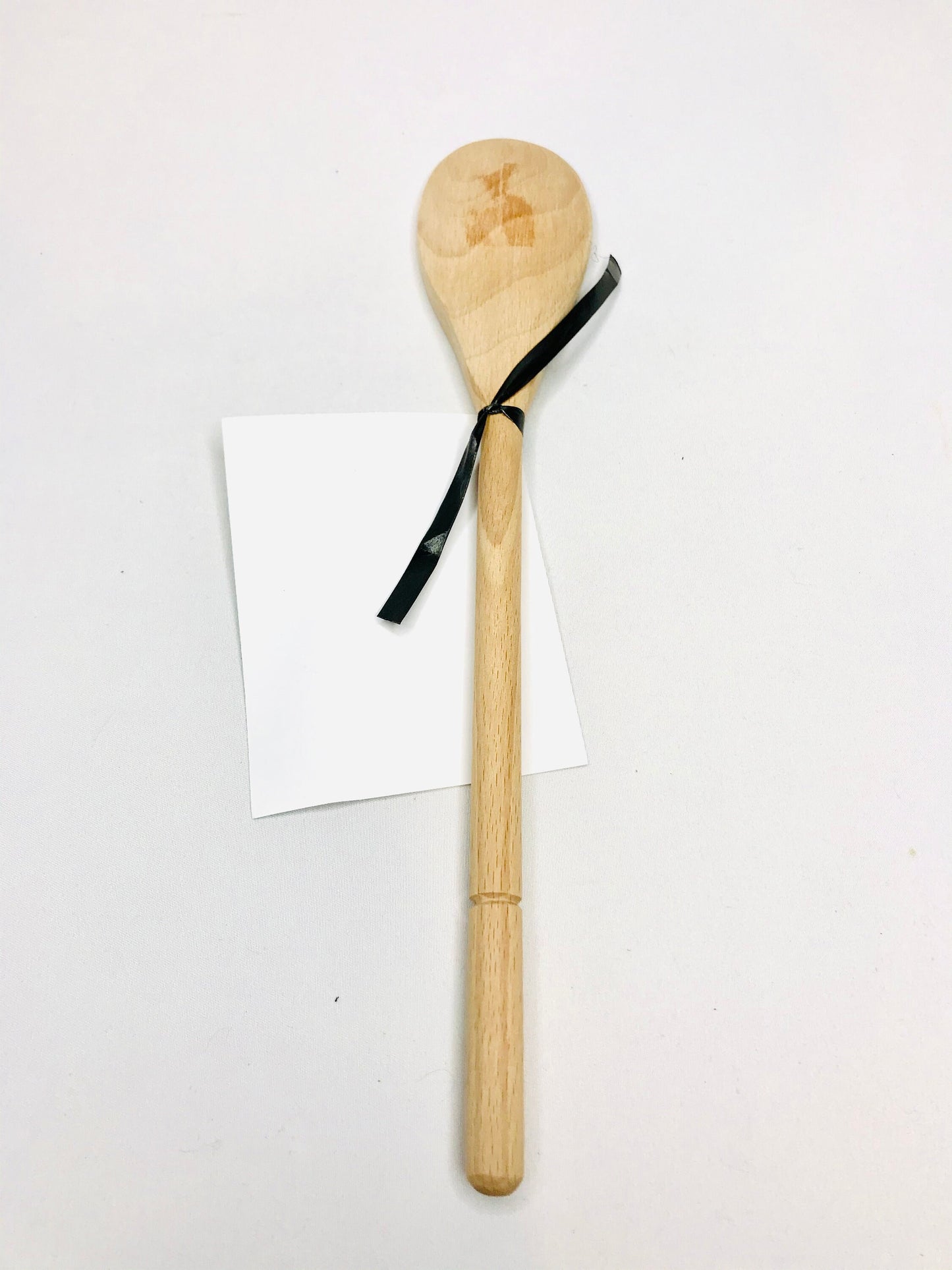 Hevea Wood Spoon with Attached Recipe Card