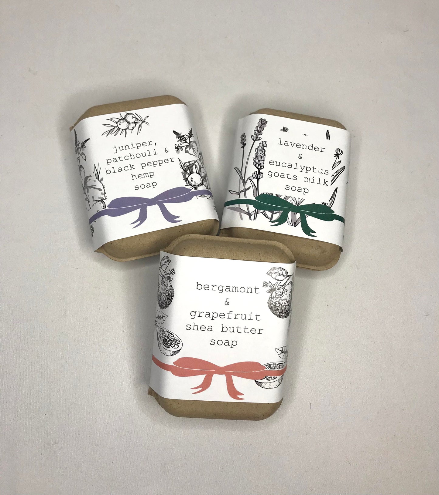 Gertrude's gift - Homemade Scented Soy Candles & Soap Sets, Hemp, Goats Milk, Shea Butter