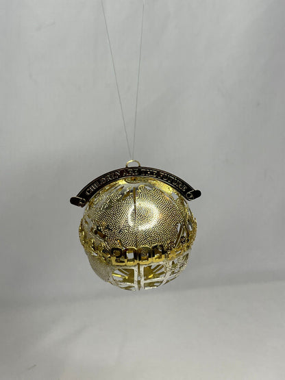 Vintage Wallace Silversmiths Millennium 2000 Globe Ornament / "Children Are The Future"