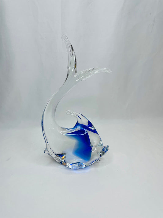 Murano Blown Glass Blue Fish