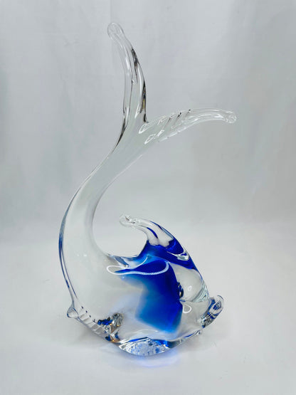 Murano Blown Glass Blue Fish